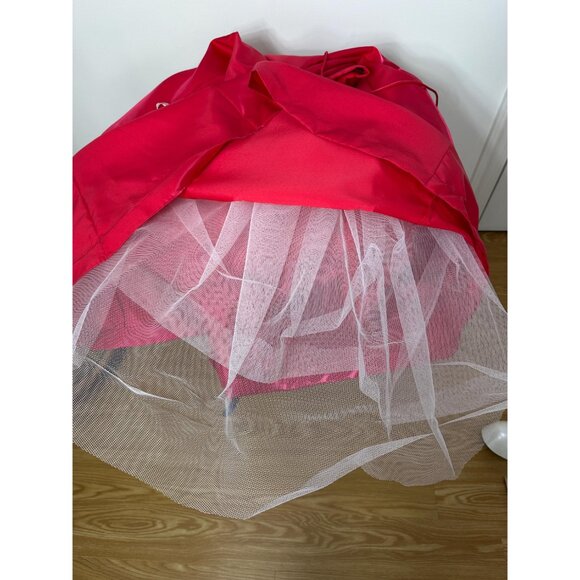 Y2K strapless gown with corset back and sequin flowers by Morgan & Co Size 9/10 - Picture 7 of 8